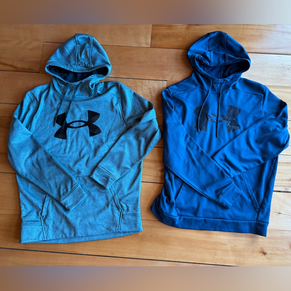 UA Men's Blue and Teal Fleece Twist Hoodies